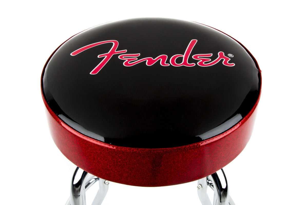 Sgabello da bar con logo Red Sparkle nero Red SPARKLE-cromo 30"