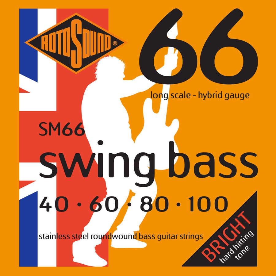 SM66 Swing Bass Acciaio inox Avvolgimento tondo Long Scale 40-100