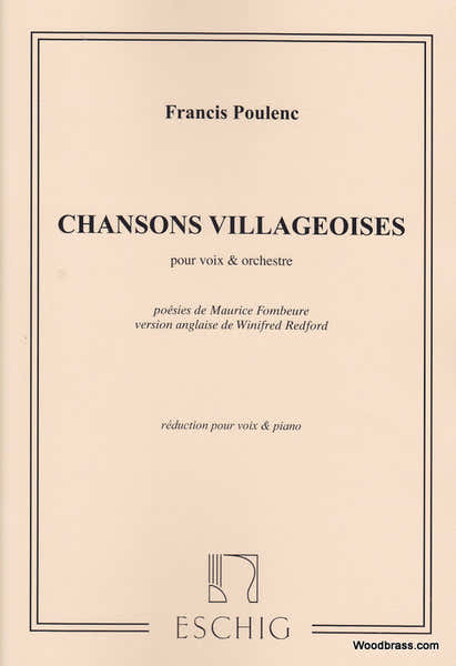 Poulenc F. - Chansons Villageoises - Chant et Piano