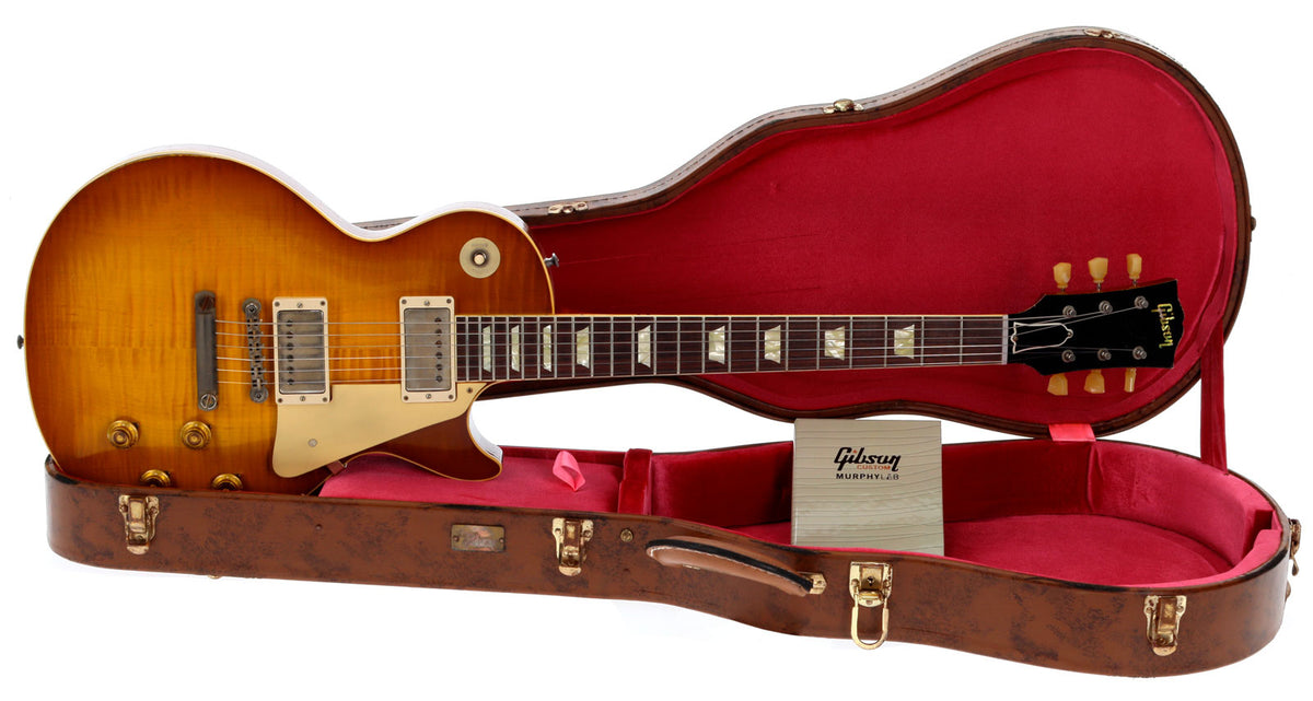 Les Paul Standard 1959 fortemente invecchiato Golden Poppy Burst CS MLC #94565
