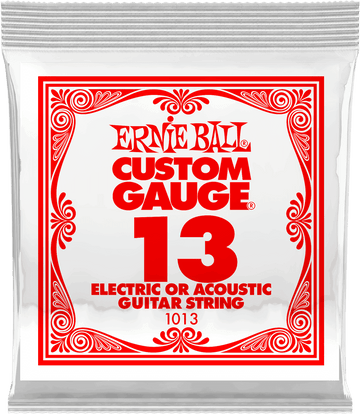 .013 PLAIN STEEL ELECTRIC OR ACOUSTIC GUITAR STINGS