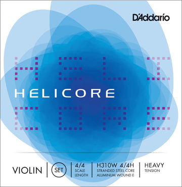 4/4 HELICORE VIOLIN STRING SET WITH WOUND E SCALE HEAVY TENSION