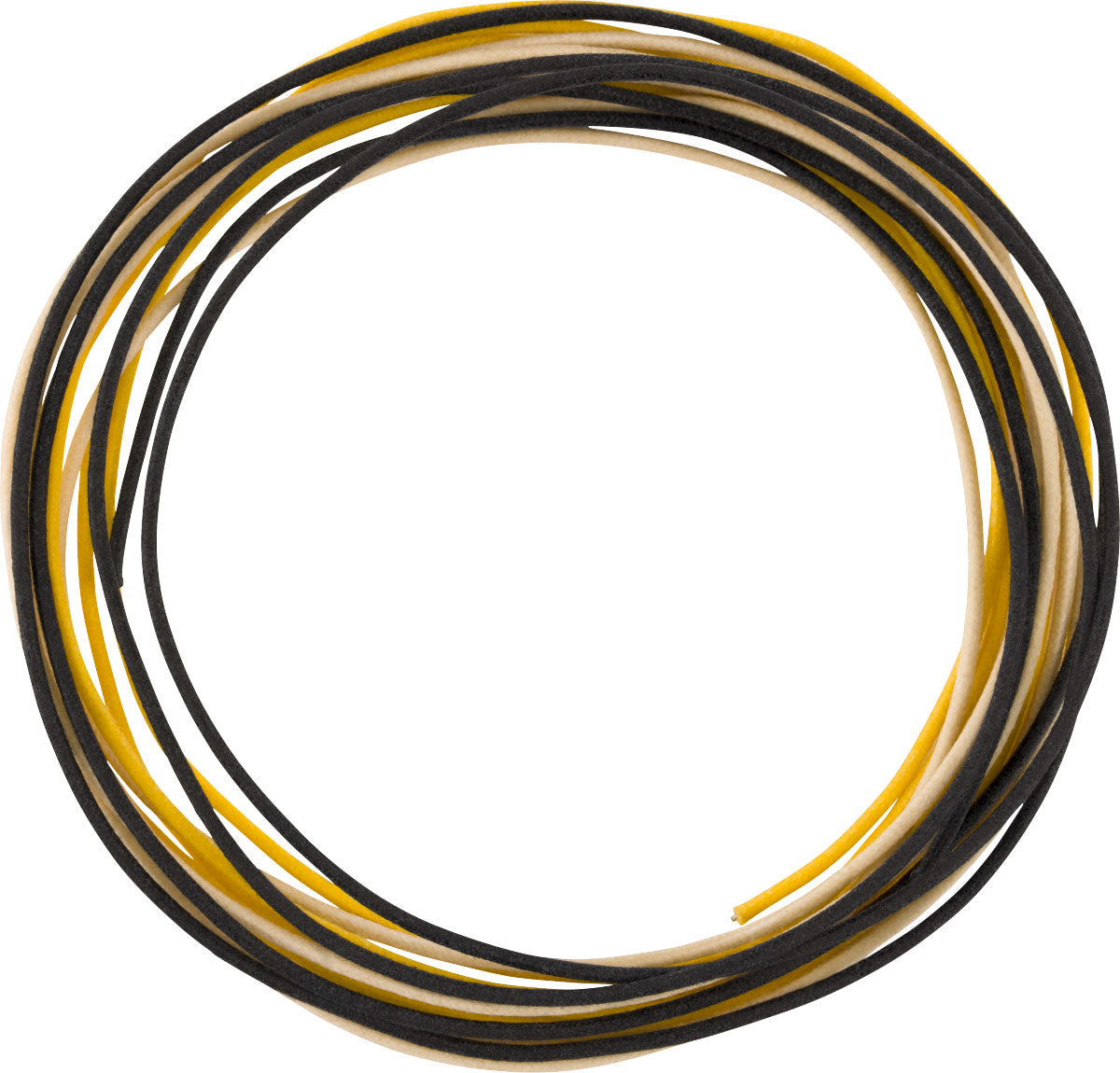 Pure Vintage Cavo rivestito in tessuto 22 AWG 5" Nero Bianco Giallo