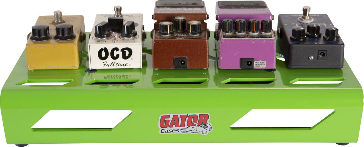 Green aluminum pedalboard