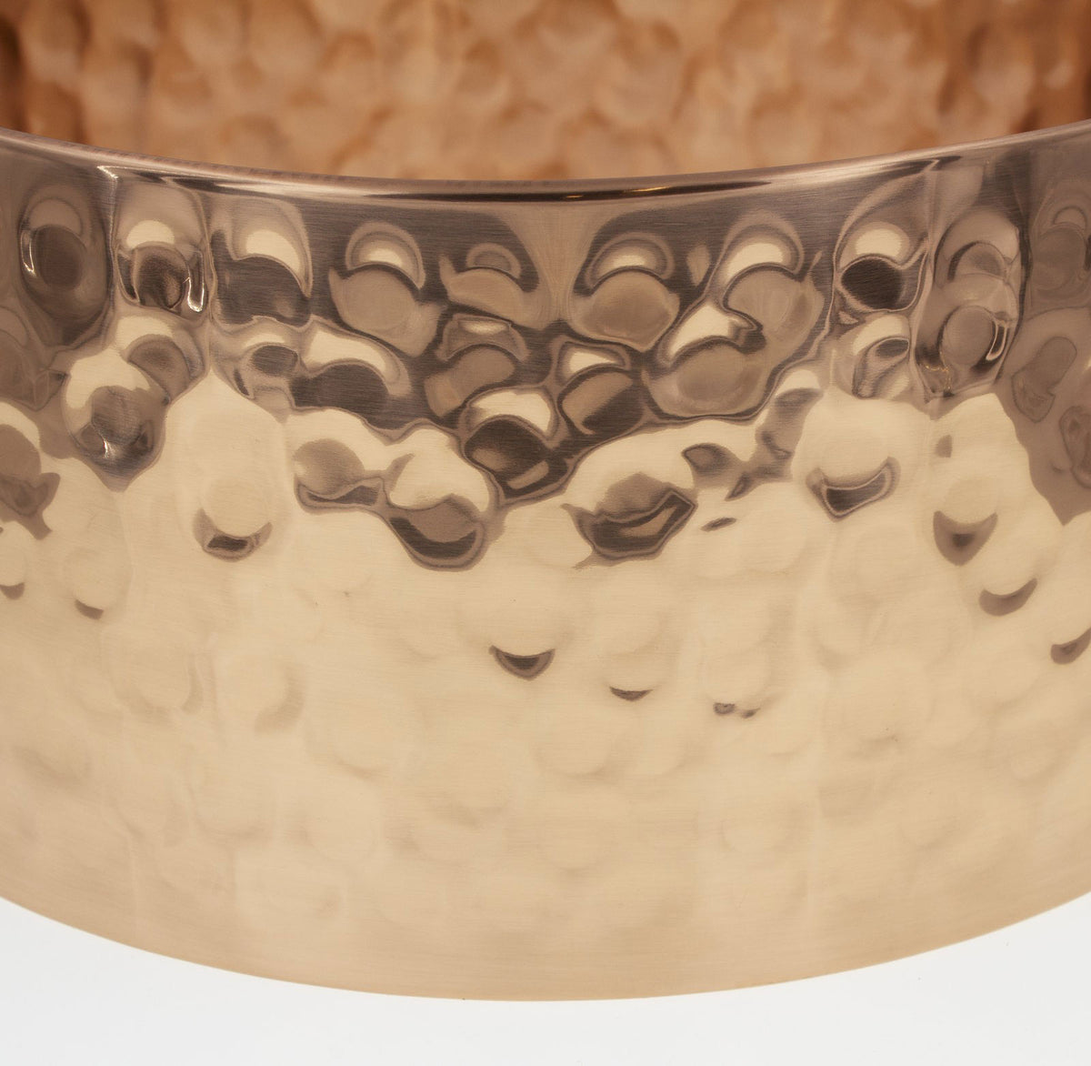 SHBZ14065 - 14"X6.5" Fusto In Bronzo Martellato - Cassa Chiara