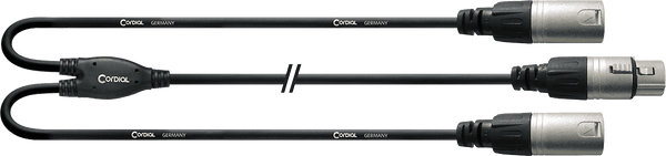 Cavo Y XLR Femmina/2 XLR Maschi 30 CM
