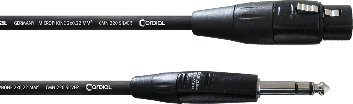 Cavo Audio XLR Femmina/jack Stereo 3 M