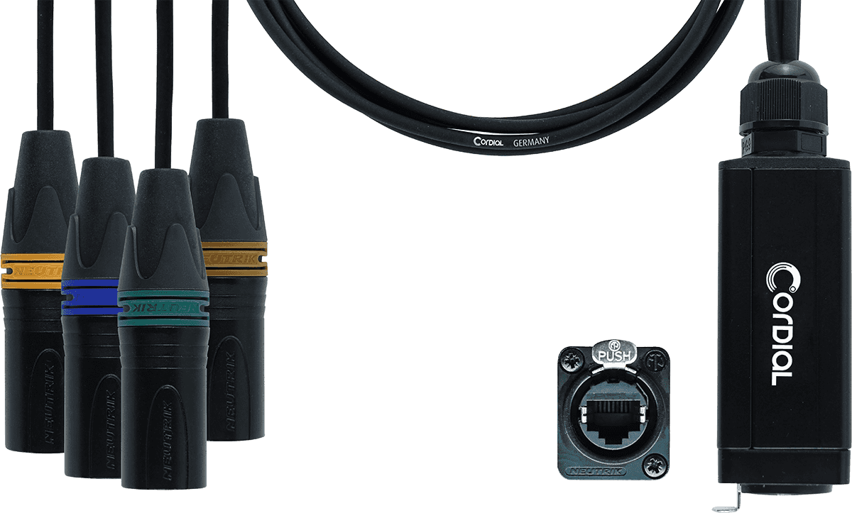 ADATTATORE DMX - RJ45 4 XLR MASCHI 5 POLI 70 CM