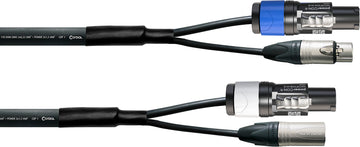 Cavo DMX XLR a 3 poli + Powercon 3 M