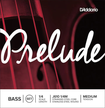 SET OF STRINGS FOR DOUBLE BASS PRELUDE NECK 1/4 TENSION MEDIUM
