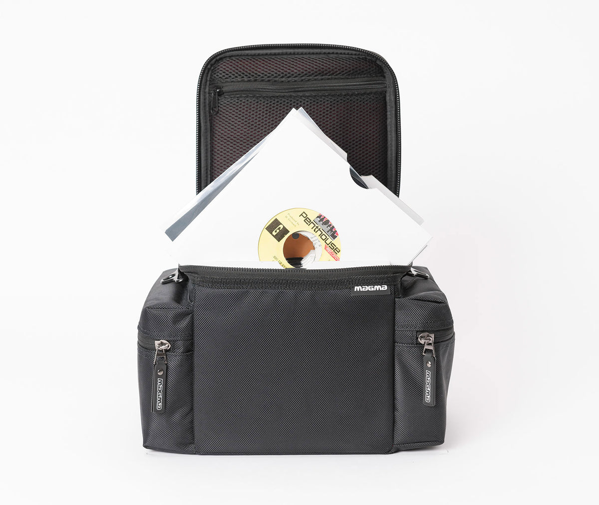 45 Borsa per dischi 100 Nero/bordeaux
