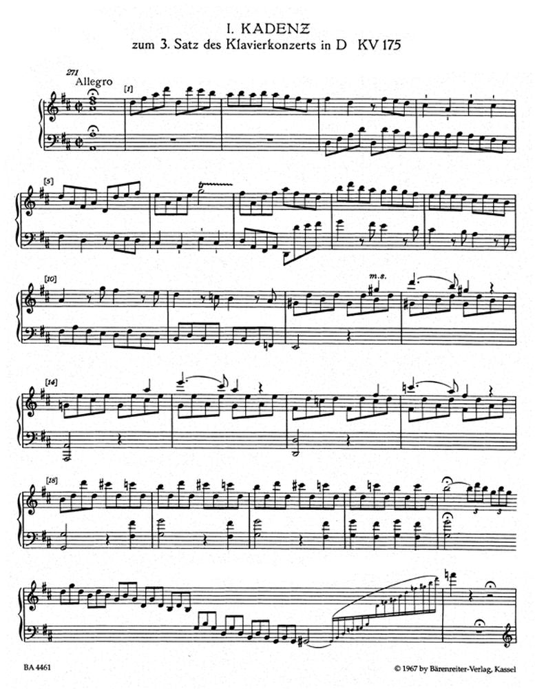 BADURA-skoda Paul - Cadenze e introduzioni ai concerti per pianoforte di W.a. Mozart - pianoforte