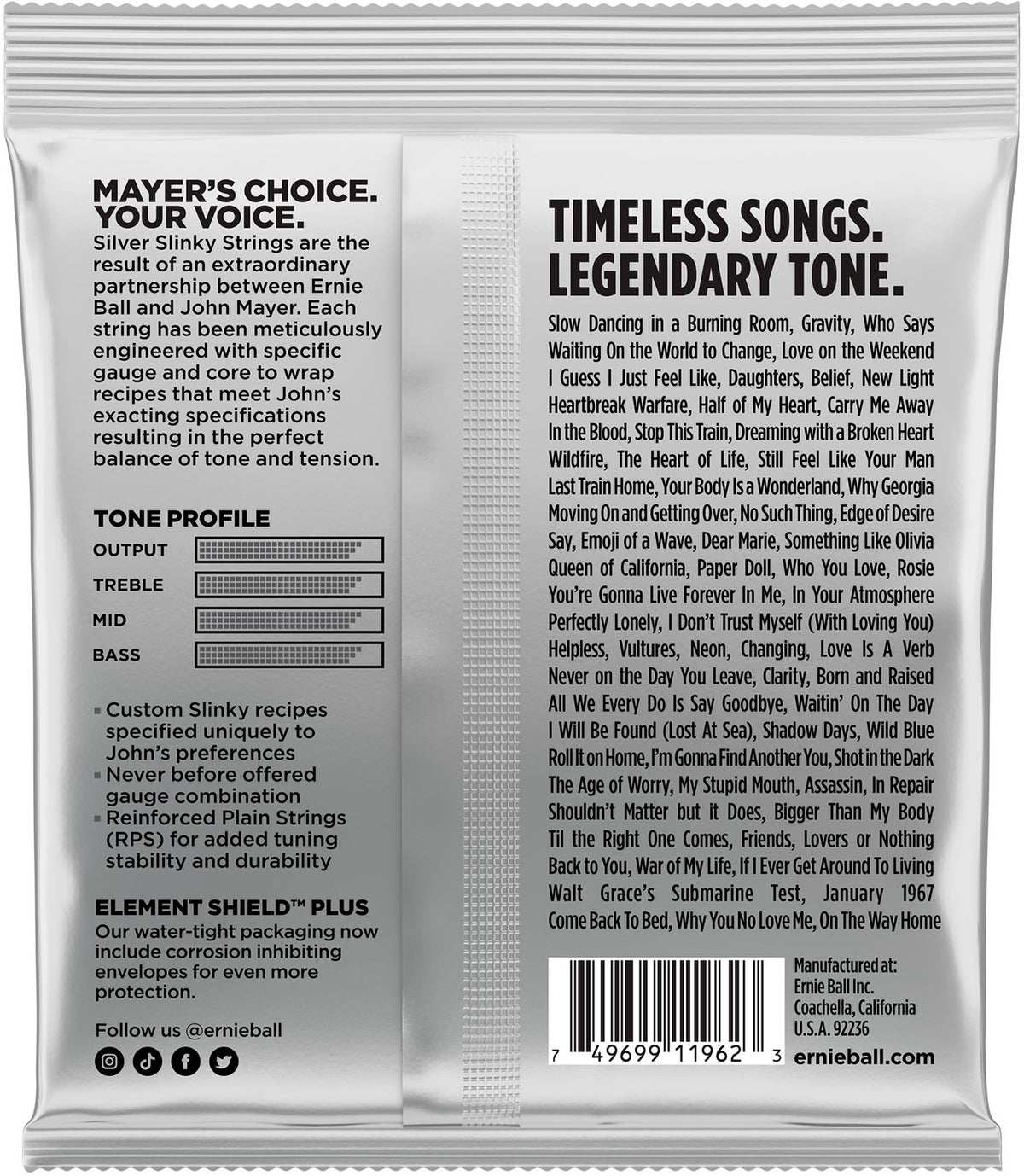JOHN MAYER SILVER SLINKY NICKEL WOUND - 10,5-47