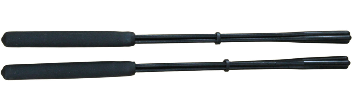 Bacchetta per tamborim 3 fili svasati nera, 36cm - dura