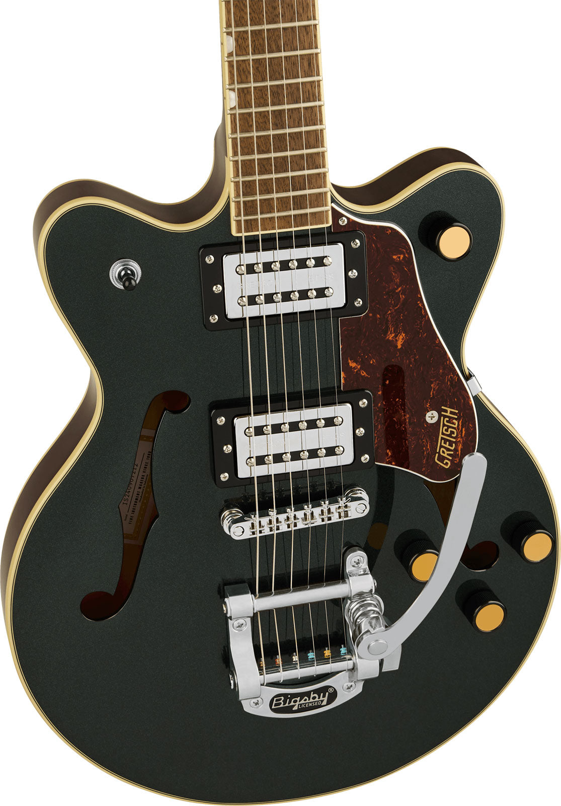 G2655T Streamliner Center Block Jr. Doppio Cutaway con Bigsby LRL Cadillac Green