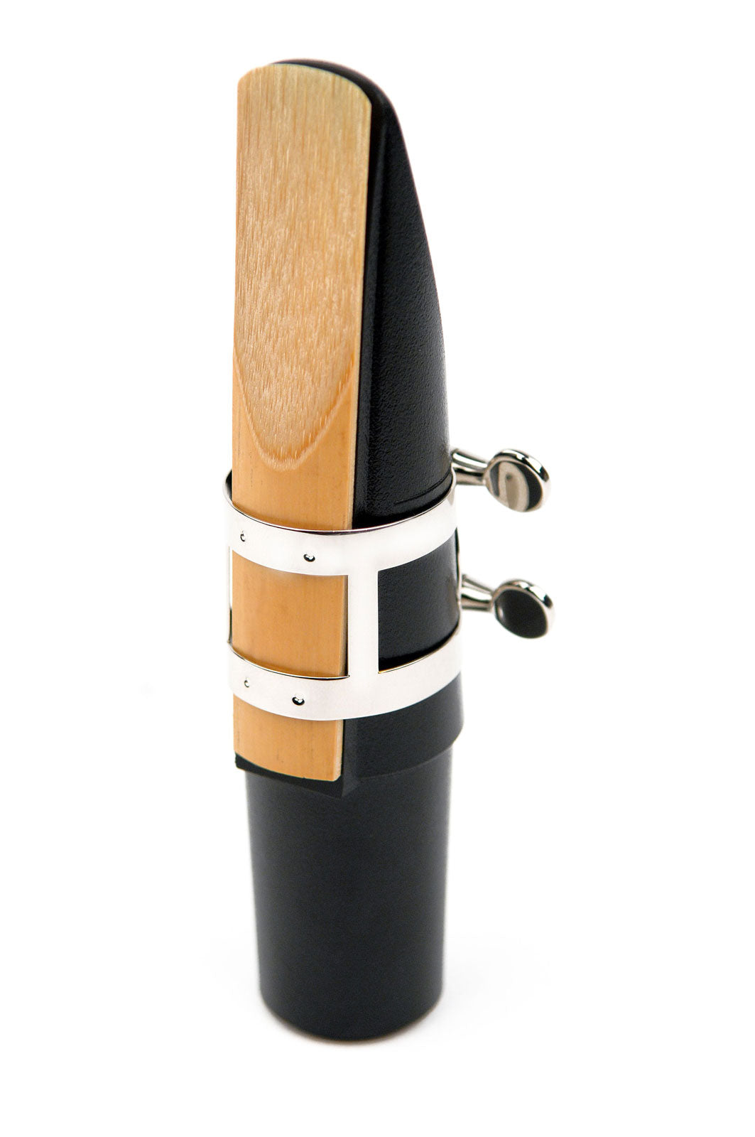 RBS1N - RICO LEGATURA SASSOFONO BARITONO Y COPRIBOCCHINO (GRAFTONITE MOUTHPIECE) NICKEL PLATED