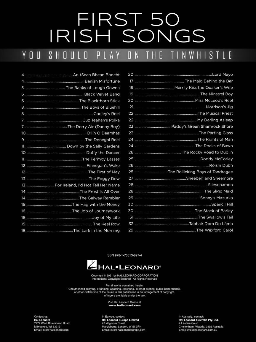 First 50 Irish Songs You Should Play On The Tinwhistle