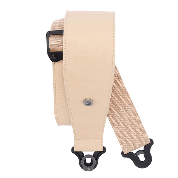 COMFORT LEATHER AUTO LOCK GUITAR STRAP TAN