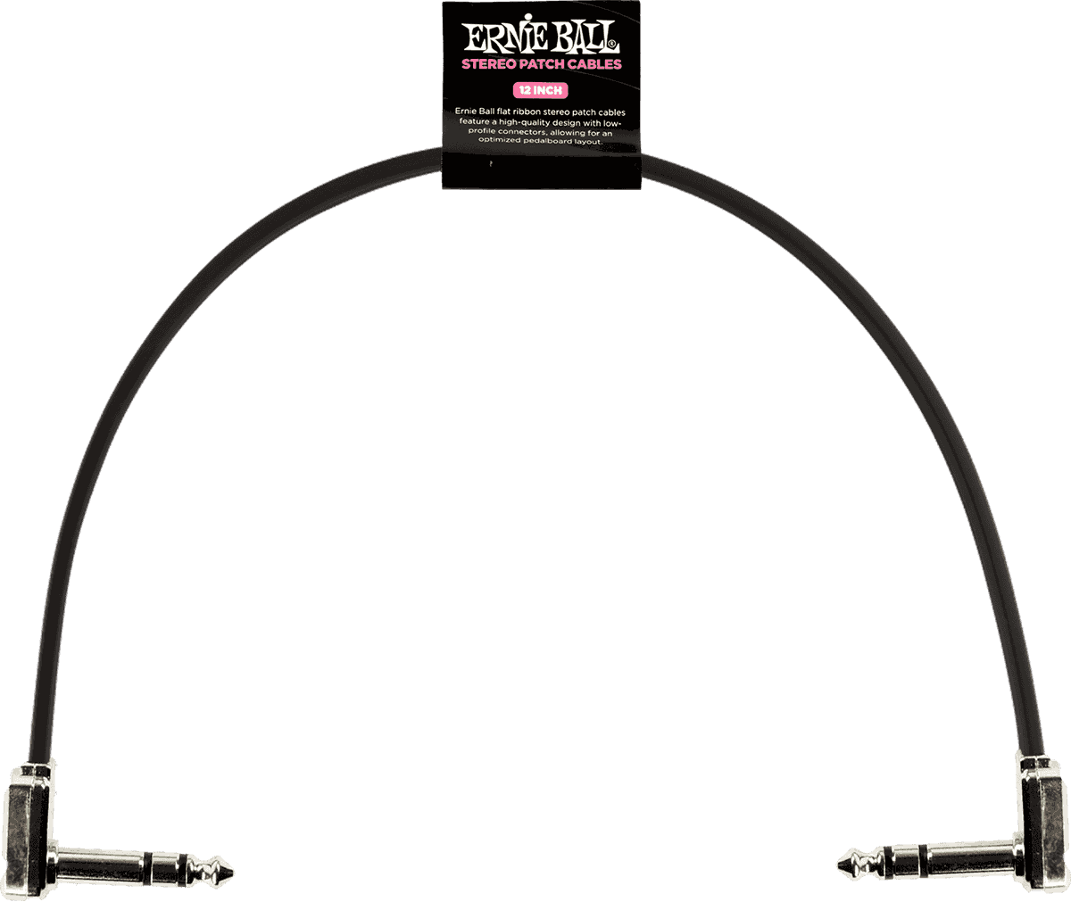 Ernie Ball CABLES INSTRUMENT PATCH TRS - THIN & FLAT ELBOW - 30 CM