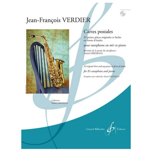 Verdier - Cartes Postales + CD - Saxophone En Mib et Piano