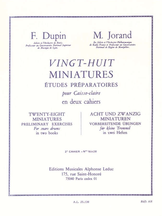 Dupin F. Jorand M. - 28 Miniatures Vol. 2 - Caisse Claire