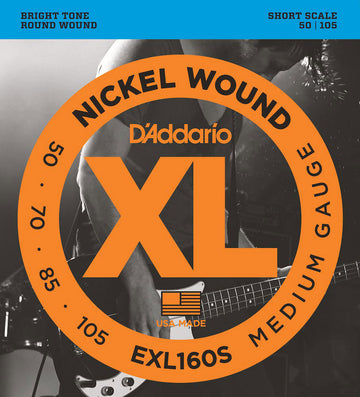 EXL160S corde avvolte in nickel scala corta tensione media 50-105