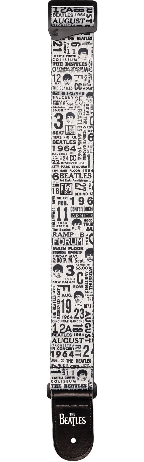 Beatles 1964 US Tour Ticket Stubs Strap Black and White