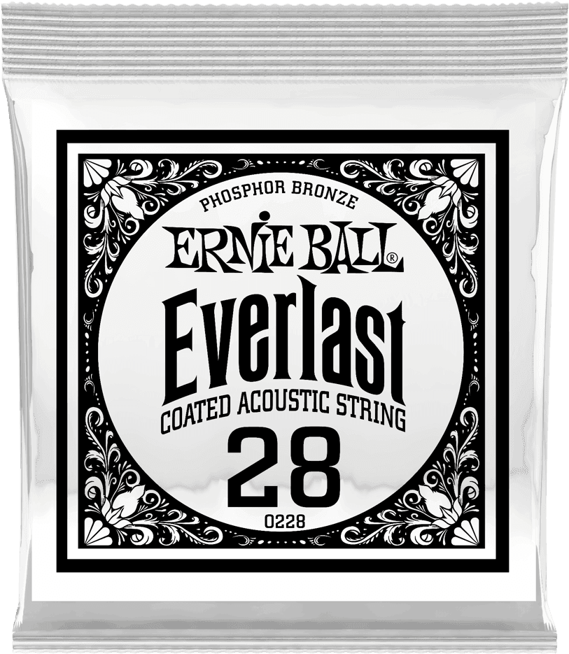.028 EVERLAST COATED PHOSPHOR BRONZE ACOUSTIC GUITAR STRINGS
