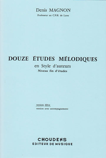 MAGNON D. - 12 studi melodici - Fine studi - Allievo