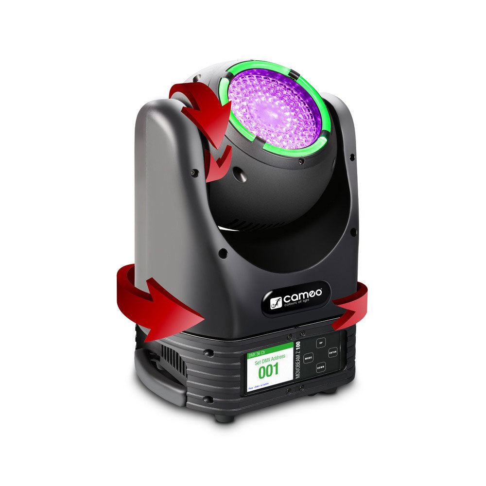 MOVO BEAM Z 100 - FARETTO A FESSURA CON CORONA LED ROTAZIONE E ZOOM ILLIMITATI