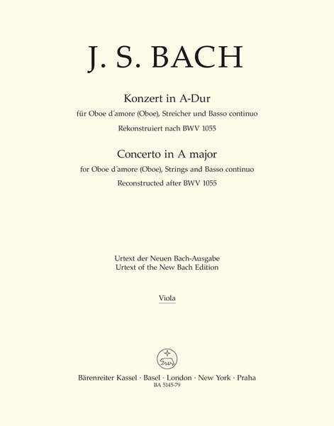 Bach J. S. - Concerto In A Major BWV 1055 - Alto