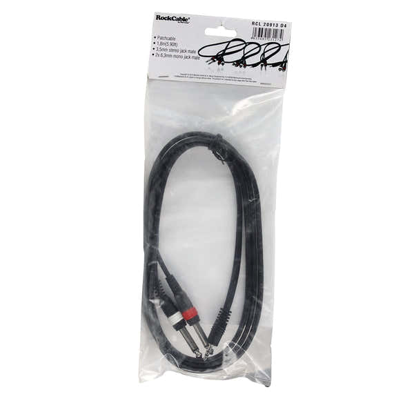 Rockcable Jack stereo maschio 2 X jack mono maschio