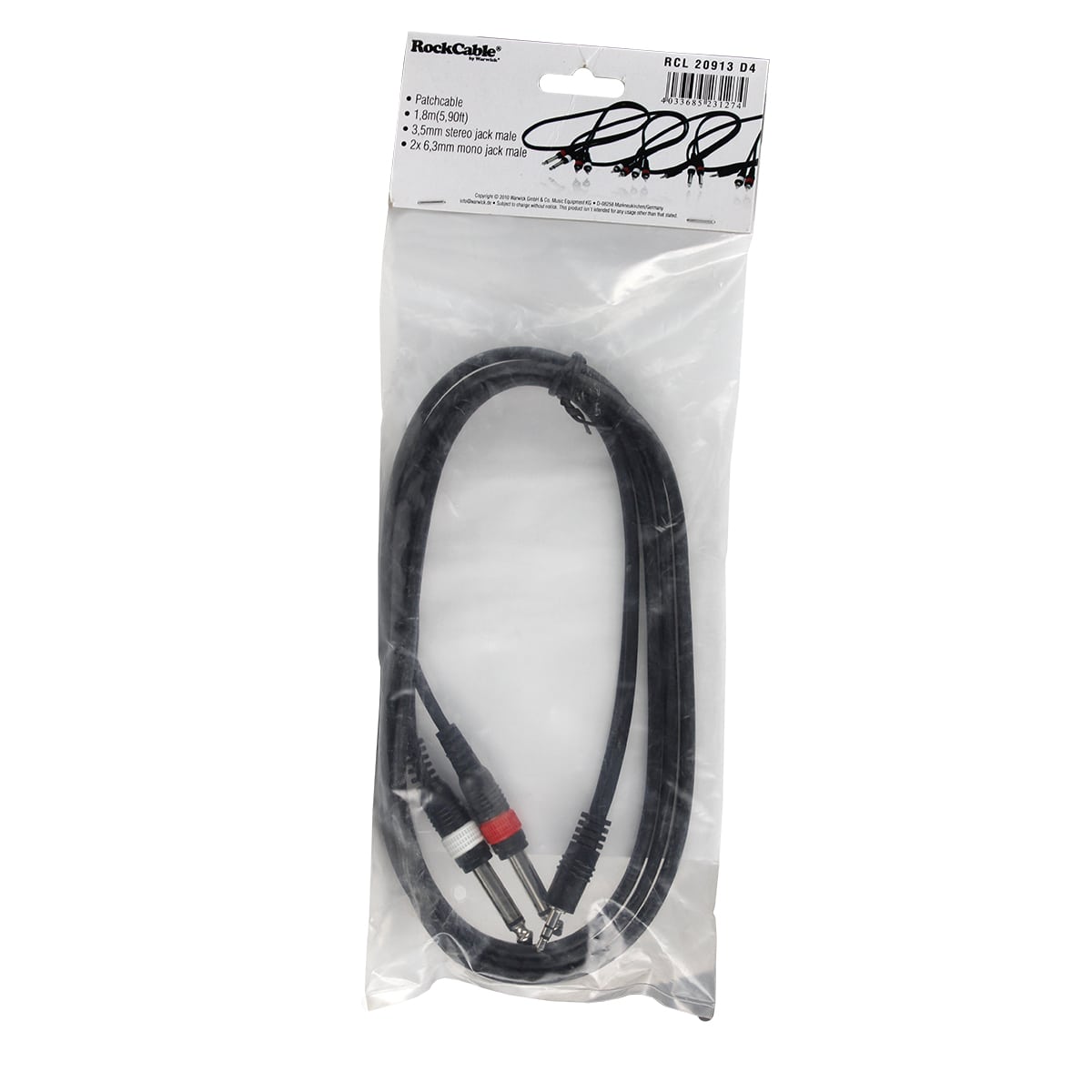 STEREO JACK MALE 2 X MONO JACK MALE