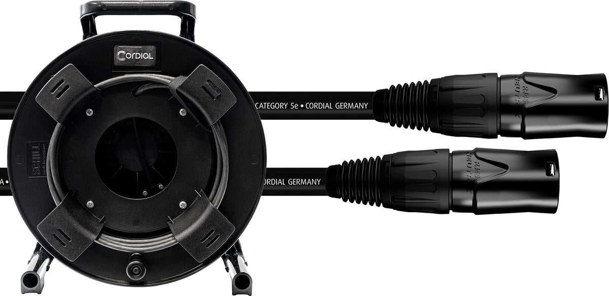 CORDIAL CAT 5E - S/UTP connettori NE8MXB1 / HIROSE RJ45 / avvolgicavo 50 m