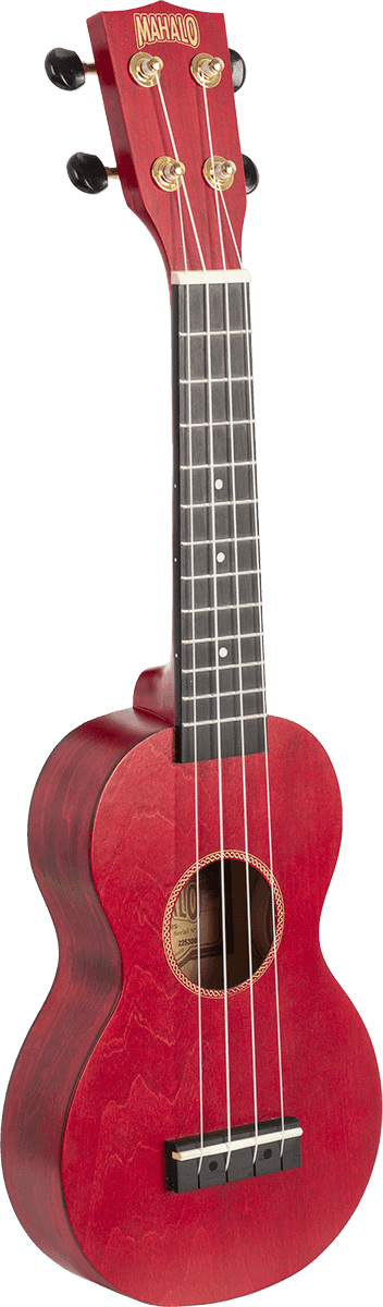 Ukulele Soprano Slim Rosso Satinato + Custodia