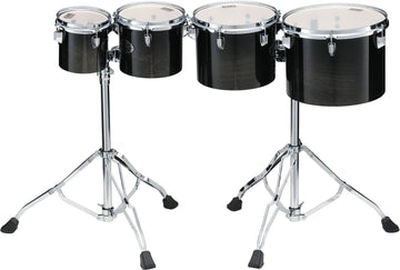HIGH-PITCHED 4PC SINGLE HEAD CONCERT TOM SET TRANSPARENT BLACK FADE