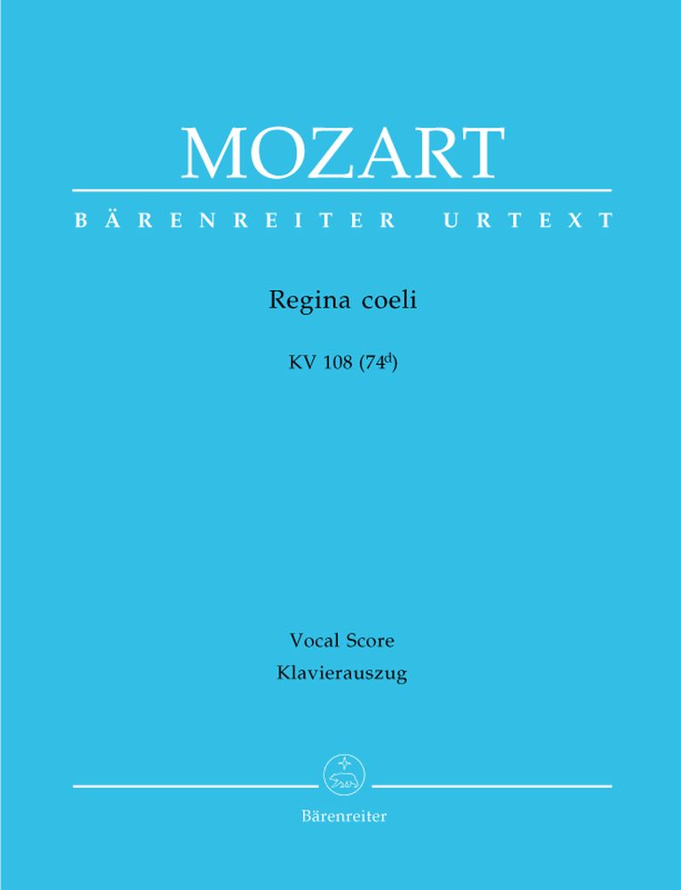 Barenreiter Moz W.A. - Regina Coeli Kv 108 (74D) - Reduction Ch Piano