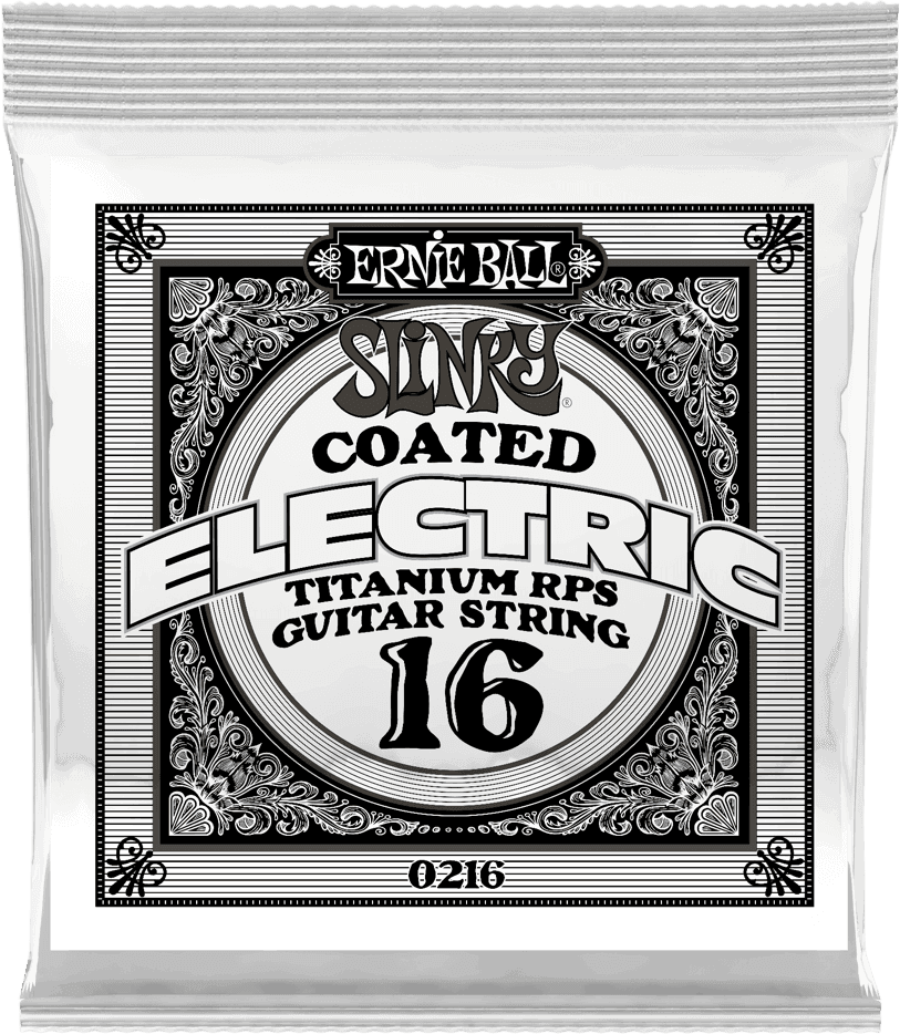 .016 SLINKY COATED TITANIUM REINFORCED PLAIN ELECTRIC GUITAR STRINGS