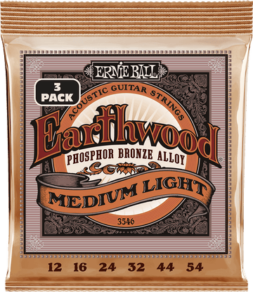 CORDES EARTHWOOD PHOSPHORE BRONZE MEDIUM LIGHT 12-54 - PACK DE 3