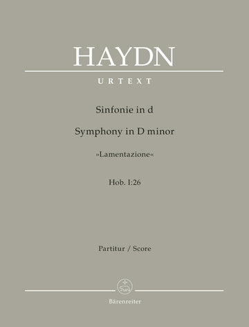 Haydn J. - Sinfonia in re minore "lamentazione" Hob. I:26 - Partitura