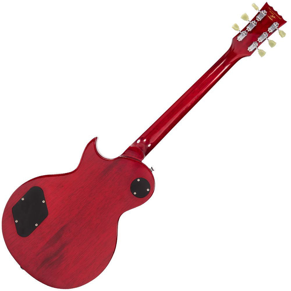 V100Twr Acero fiammato con sfumatura rosso vino