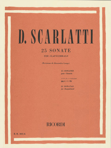 SCARLATTI D. - 25 SONATE - CLAVECIN