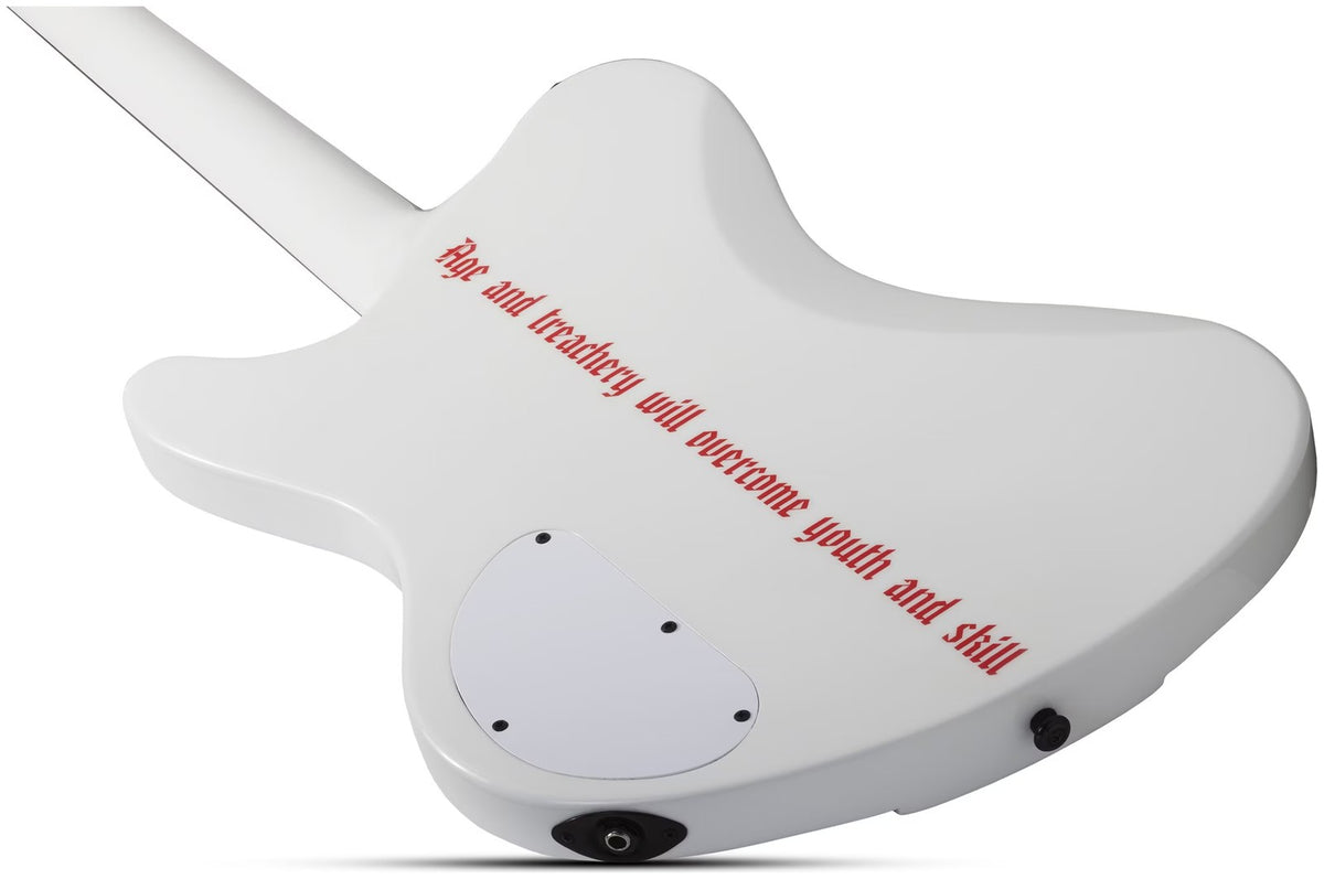 Ultra Spitfire Signature Simon Gallup Bianco lucido con Leone rosso