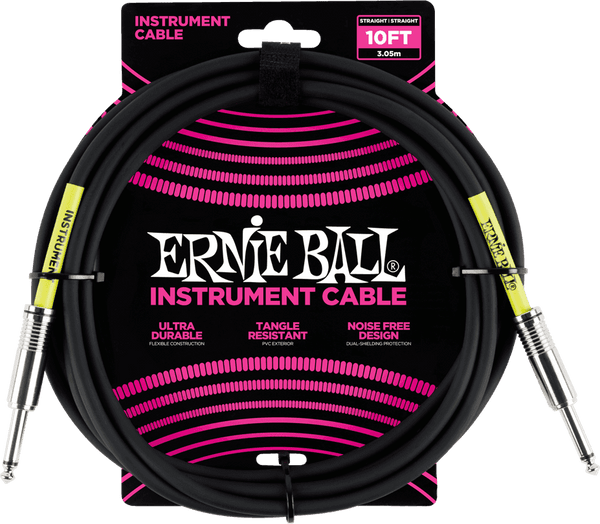 Ernie Ball CLASSIC INSTRUMENT CABLES JACK/JACK 3M BLACK