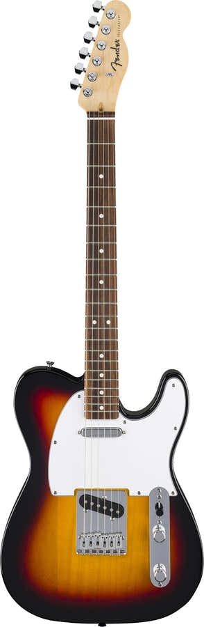 Telecaster Standard LRL Battipenna bianco Sunburst a 3 colori