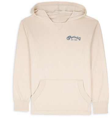 Felpa con Cappuccio Lavaggio Vintage Naturale L