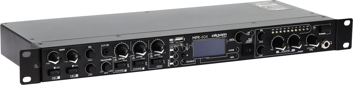 MPR 604 - rack-mountable 6-input preamp mixer with USB and FM