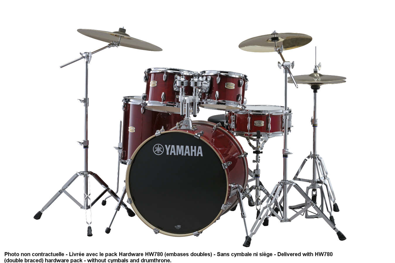 STAGE CUSTOM BIRCH - FUSION 20" - CRANBERRY RED + PACK HARDWARE HW780
