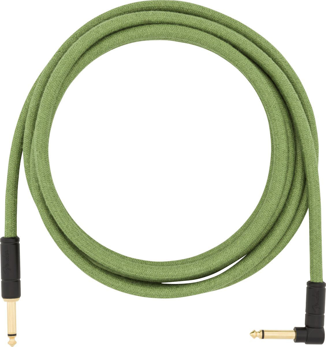 10' ANGLED FESTIVAL INSTRUMENT CABLE PURE HEMP GREEN
