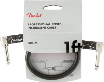 PROFESSIONAL INSTRUMENT CABLES ANGLE/ANGLE 1' BLACK
